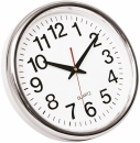 Zegar Q-CONNECT BUDAPEST 28 cm srebrny KF15589
