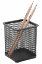 Przybornik ażurowy na długopisy Q-CONNECT Office Set metalowy czarny KF15106