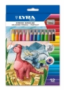 Kredki trójkątne grube LYRA 12 kolorów