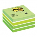 Kostka samoprzylepna Post-it akwarelowa zielona 2028-G, 76x76 mm 450 kartek
